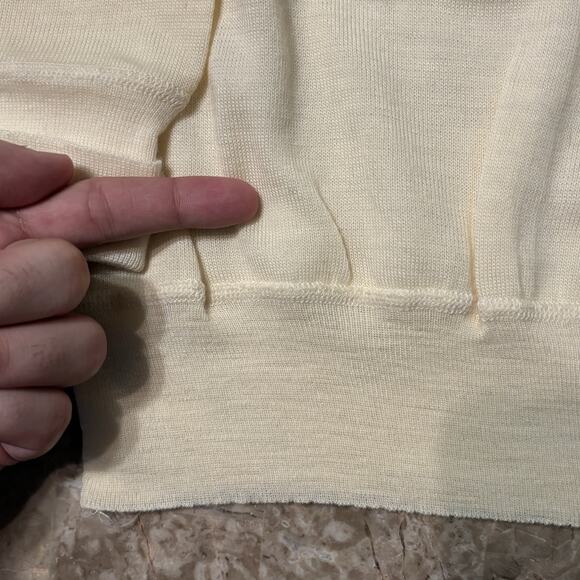 Vintage Shepherd Wool Sweater Mens Small Yellow Long Sleeve Wool Jumper 70s 80s - Picture 12 of 13